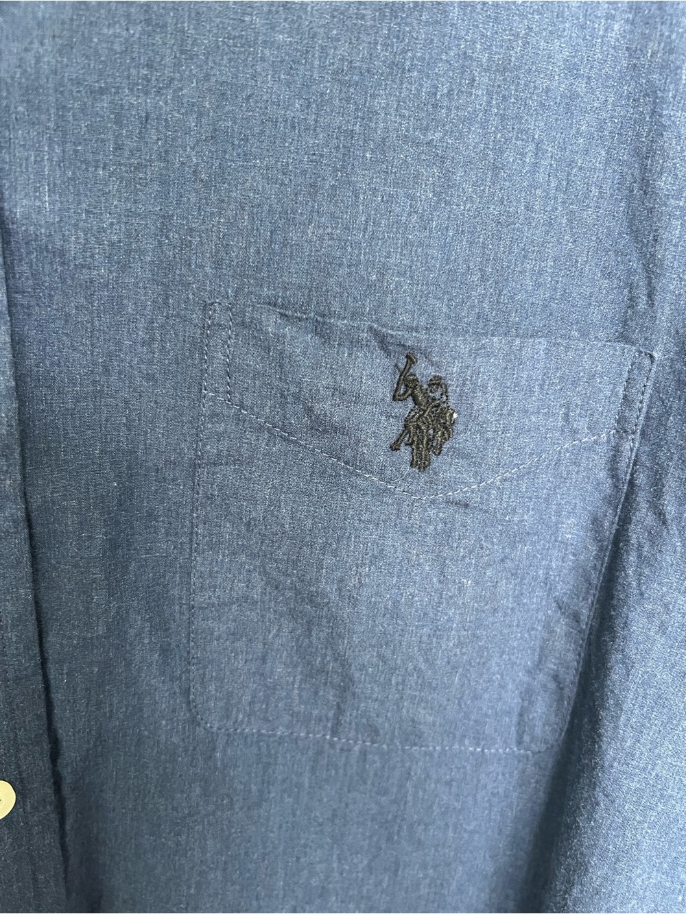U.S. Polo Assn. Men's Button-Down Shirt in Navy - Picture 3 of 4